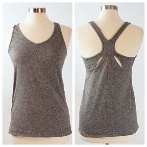 Patagonia Racerback Tank Top Cutout Detail Marled Gray - Medium